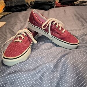 Stylish Red Canvas Sneakers
